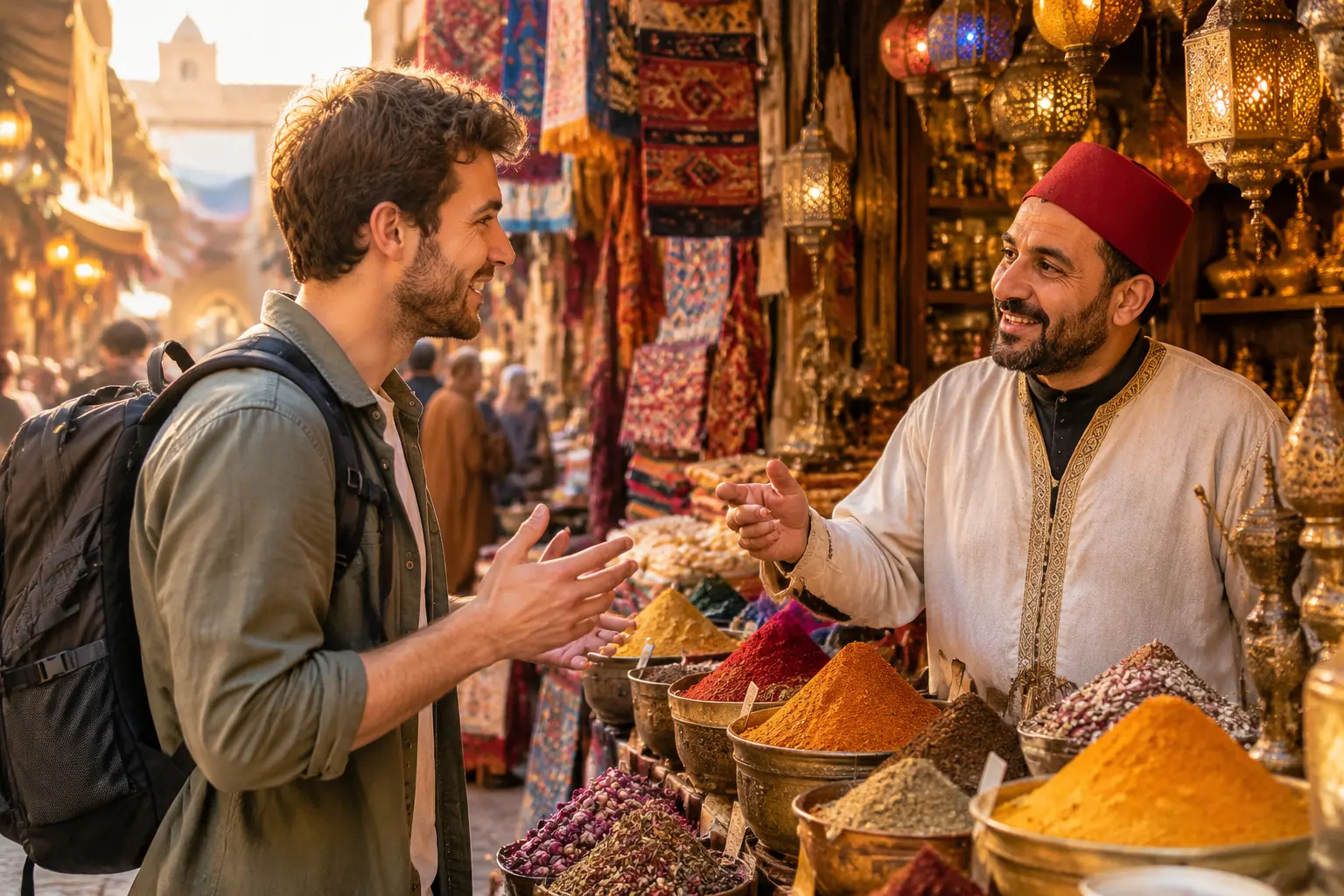 تمرین مکالمه عربی روزمره در سفر و محیط کار