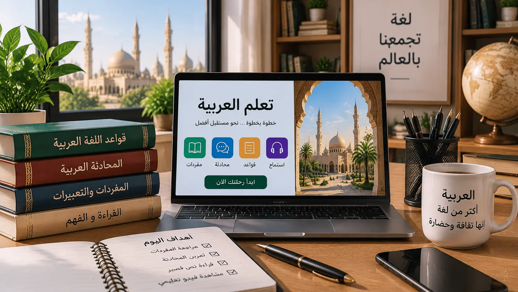 اجرای برنامه ۳۰ روزه یادگیری عربی در خانه
